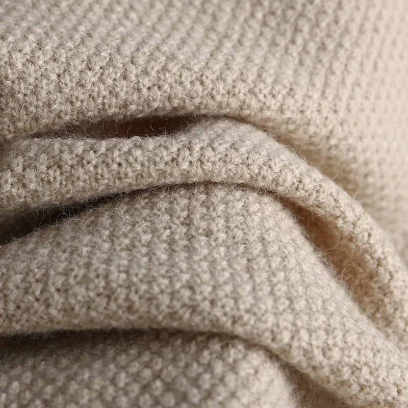 Tenue Tricotée Femme – Pull Manches Longues + Pantalon Wide Leg