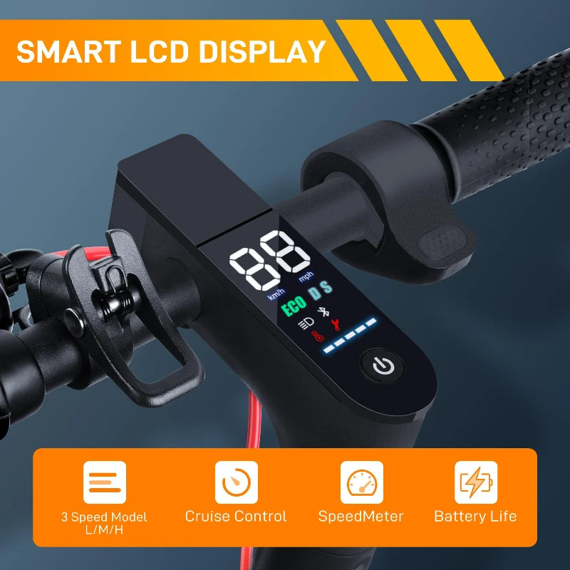 Trottinette électrique pliable 350W﻿– frein disque, 25 km/h, autonomie 30 km, batterie 36V, pneus solides,