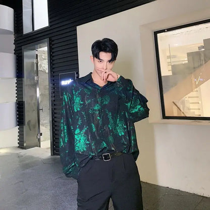 Vêtements homme style coréen à col rabattu