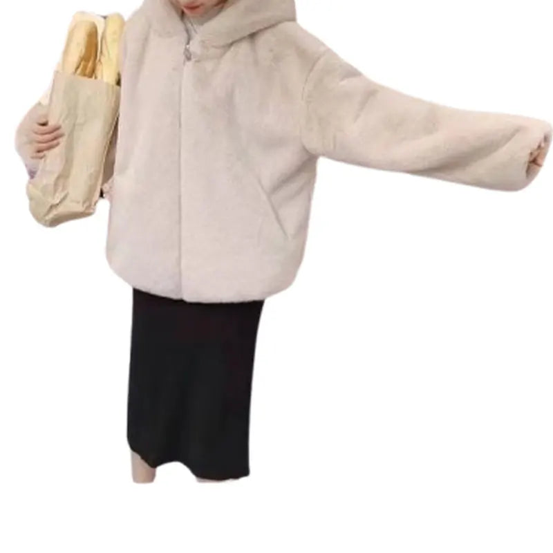 Manteau élégant coupe ajustée femme mode décontractée fermeture éclair solide