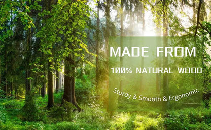 Rouleau de Massage Bois – 9 Rouleaux, Anti-Cellulite, Douleur Musculaire