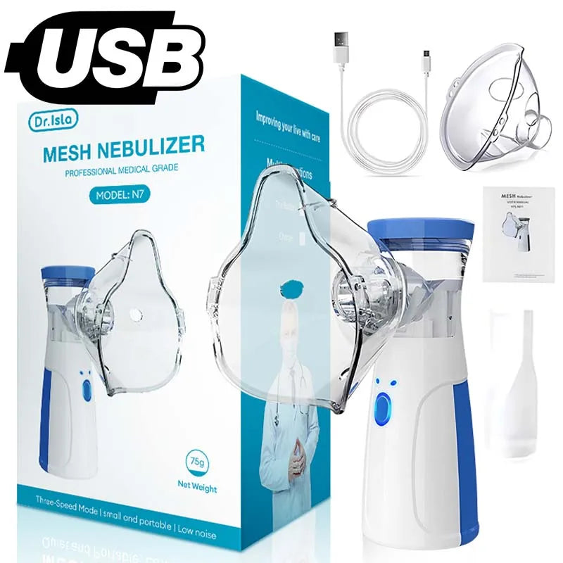 Nébuliseur médical silencieux portable à mailles, mini inhalateur enfant .