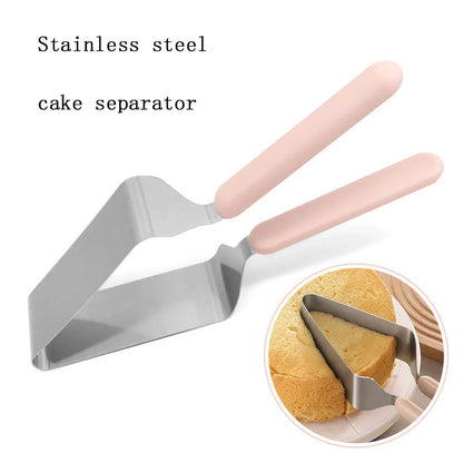 Clip séparateur triangulaire pour gâteau avec couteau en inox – outil de décoration pâtisserie