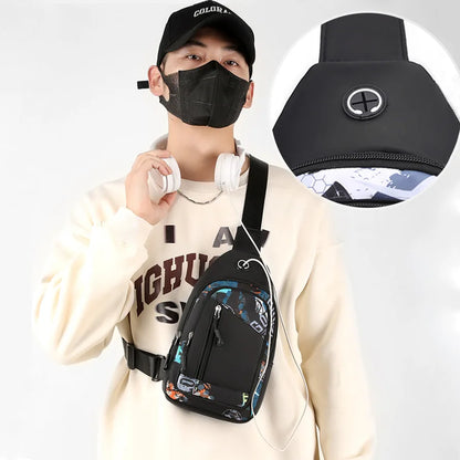 Sac à dos football cool 2 pièces – avec sac poitrine, capacity, cartable simple lycée mixte .