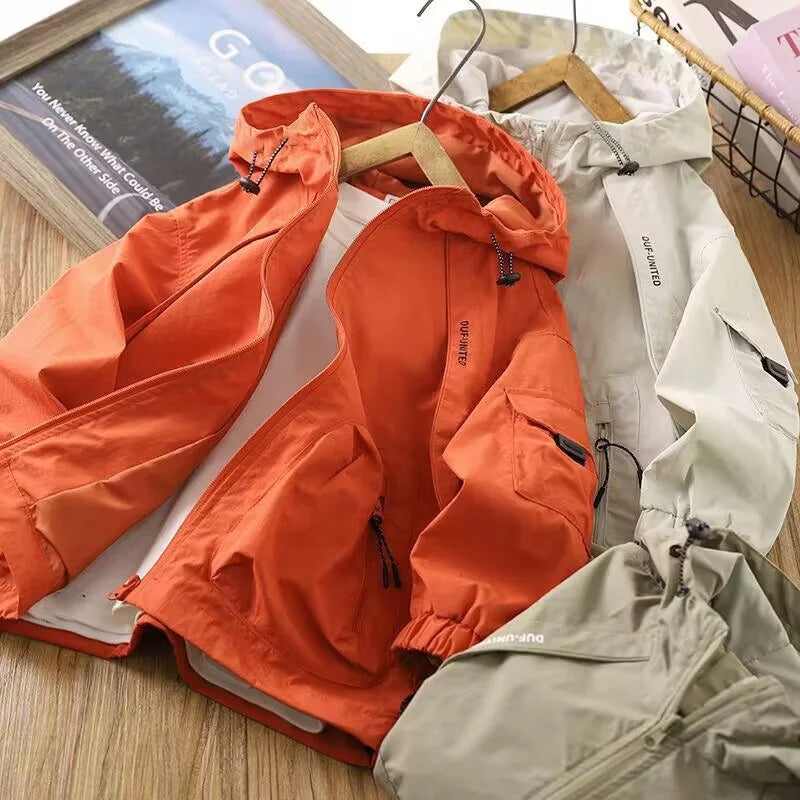 Manteau Léger Garçon 4-10 Ans à Capuche