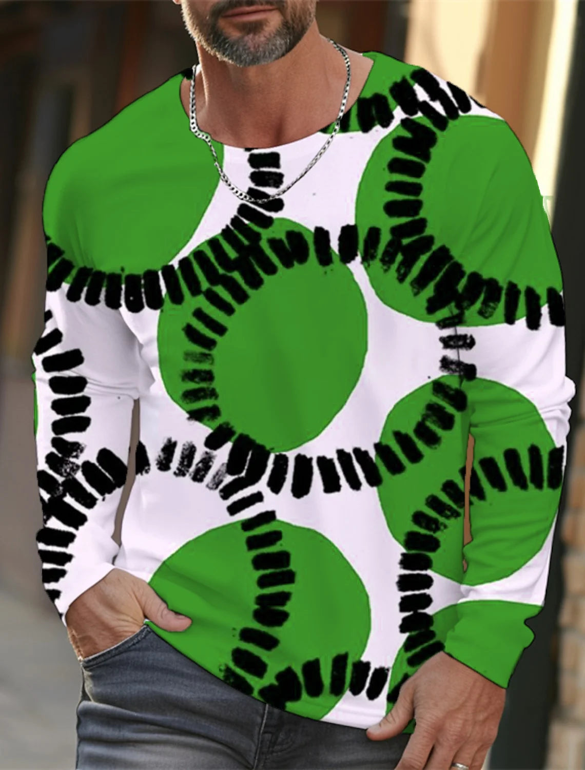 Men's round neck T-shirt, 3D printing, high definition