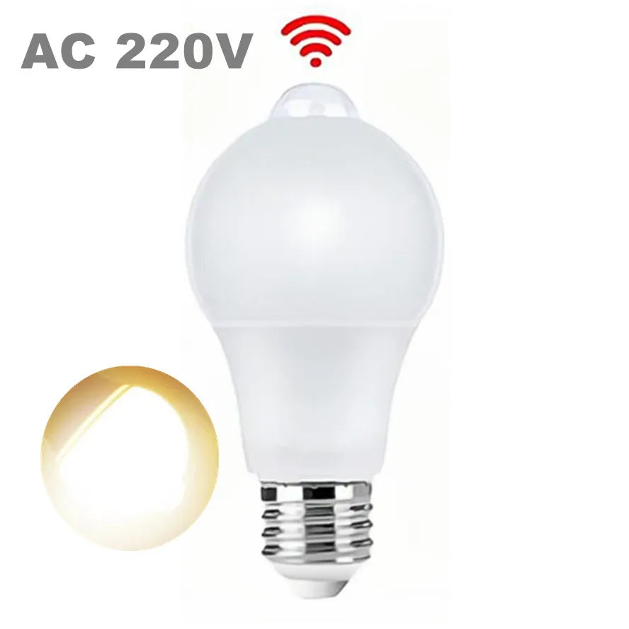 Ampoule LED E27 détection mouvement 9-20W, fonction infrarouge, 85-265V, activation nuit