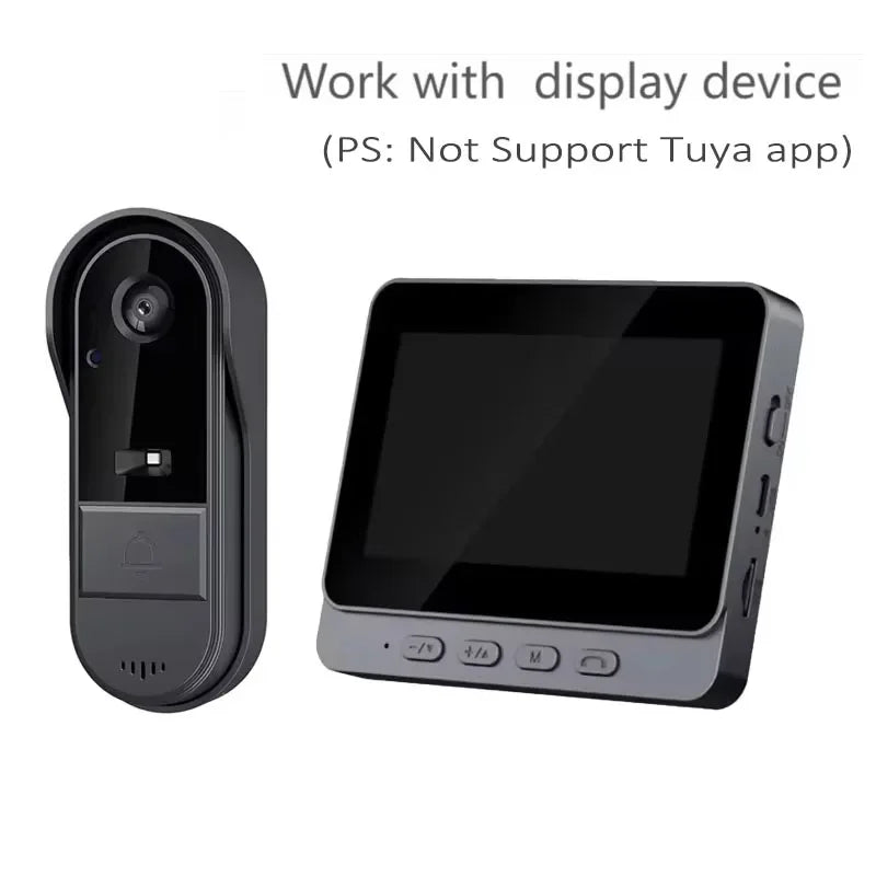 Sonnette Interphone Sans Fil Vision Nocturne – Écran HD 4,3" Caméra Sécurité Maison