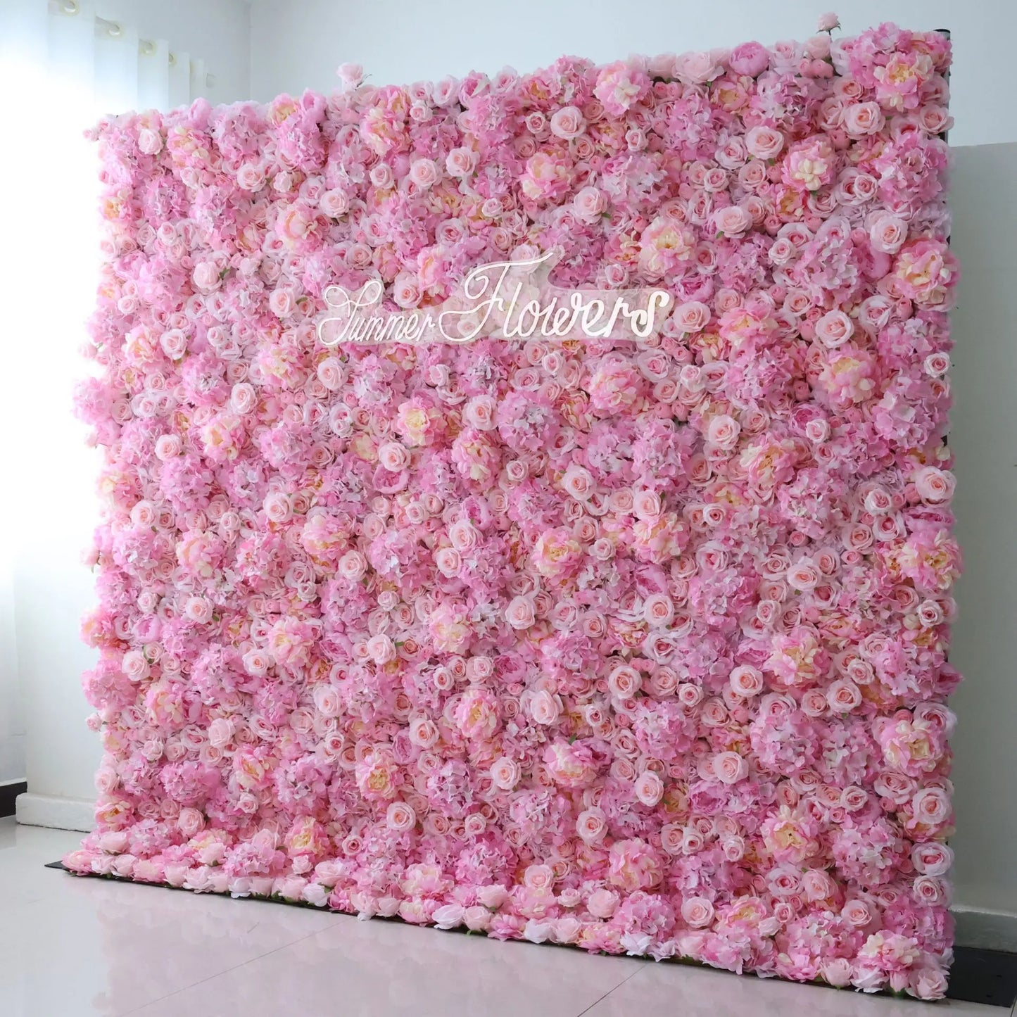 Filet mural de fleurs en tissu, mur de fleurs de simulation, fond tridimensionnel, accessoires de photographie
