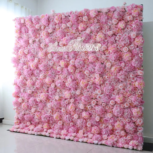 Filet mural de fleurs en tissu, mur de fleurs de simulation, fond tridimensionnel, accessoires de photographie