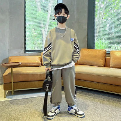 Vêtements adolescents garçons, ensemble sport 2 pièces, nouvelle mode