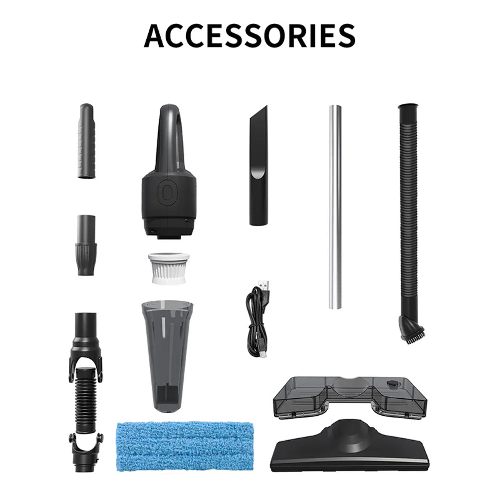 Aspirateur sans fil principal 5Kpa puissant 4-en-1, maison poils animaux tapis bâton