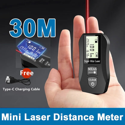 Mini télémètre laser 30m – mesure continue, haute précision