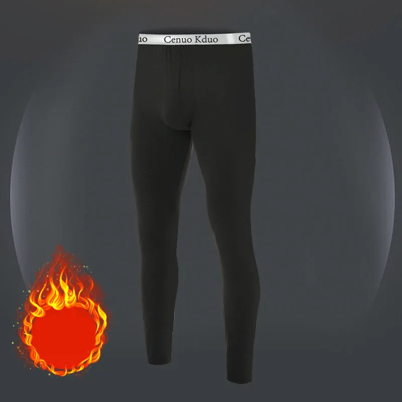 Sous-vêtements homme thermiques – Leggings longs, chauds, doux, élastiques, grande taille, hiver confortable