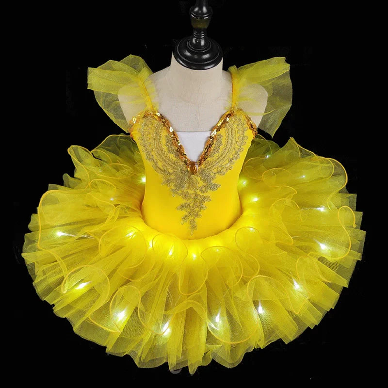 Robe ballerine enfant – Costume de danse classique, tutu, spectacle, entraînement