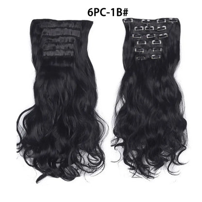 Extensions synthétiques clips - Ondulées bouclées 22'' brun foncé