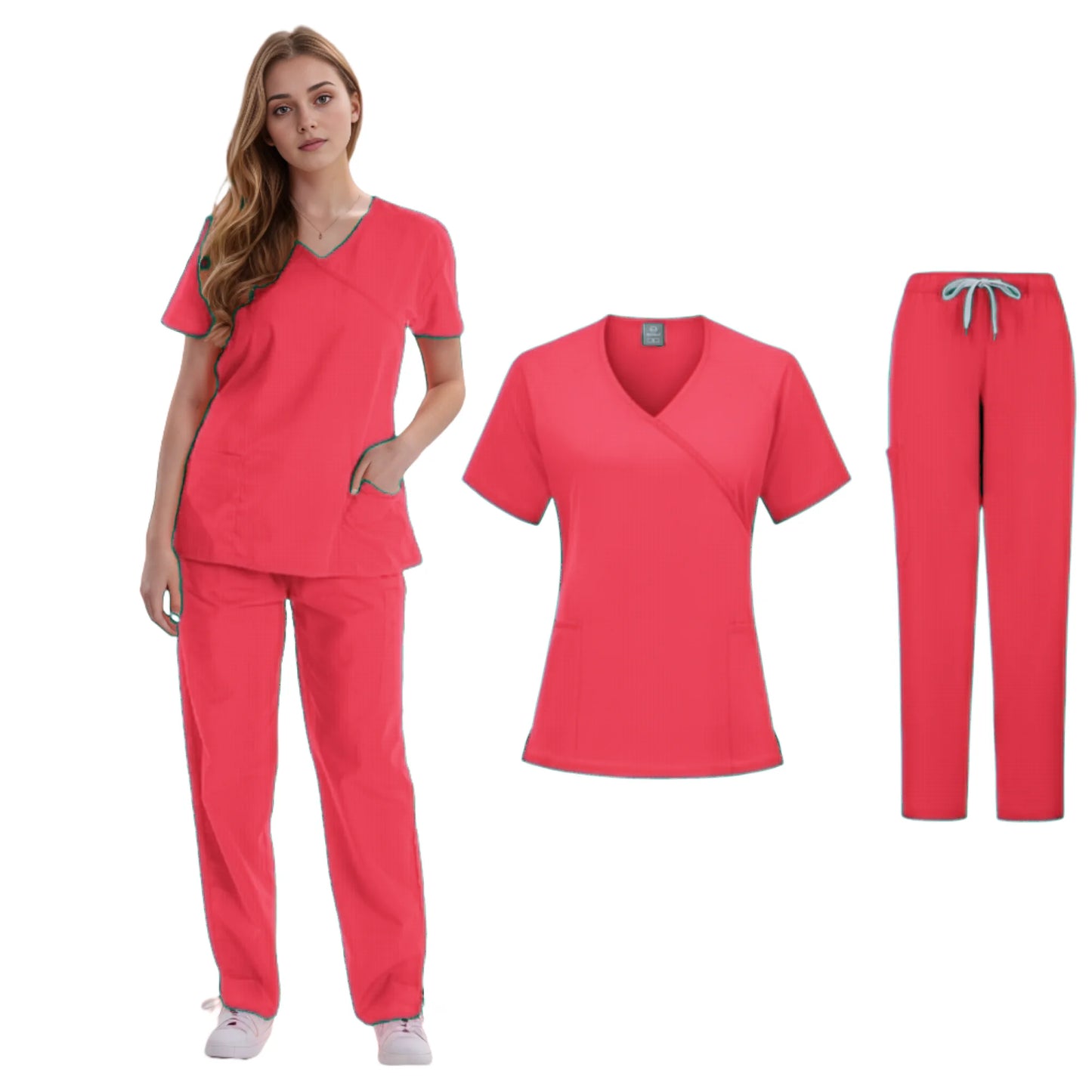Uniformes cliniques femme – Tenues dentaires confortables et professionnelles.