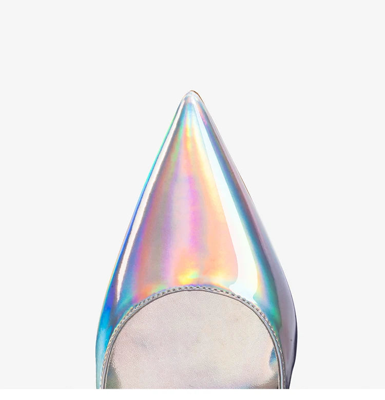 Escarpins femme luxe cuir, talons aiguilles bout pointu, rouge brillant et blanc .