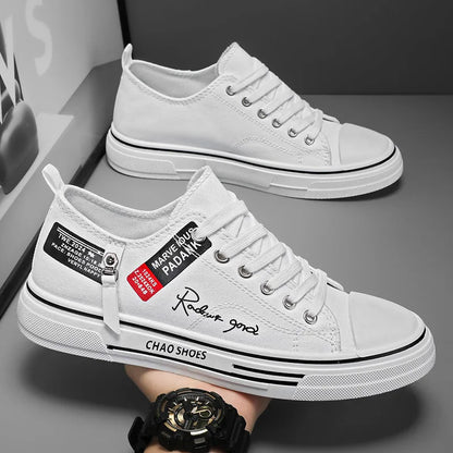 Chaussures Sport Homme Toile Respirante, Sneaker Basses Noires, Style Tendance .