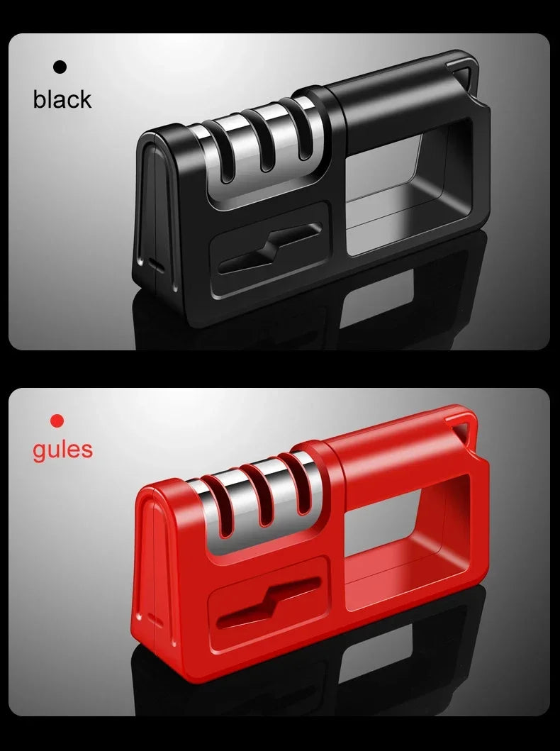 Affûteur manuel professionnel 3 étapes – carbure de tungstène & diamant, style japonais, couteaux/ciseaux de cuisine