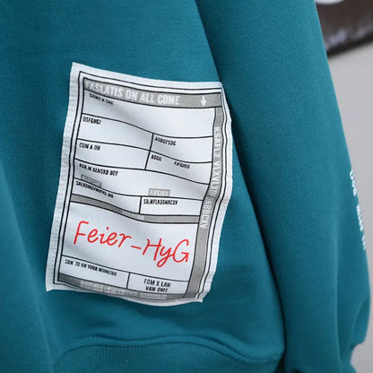 T-shirt femme noir ample graphique, style Kpop, streetwear élégant anime .