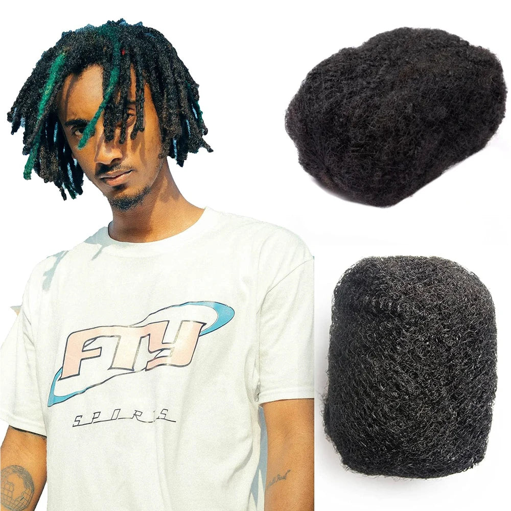 Cheveux humains afro crépus bouclés en vrac 8 pouces, pour locs, twists, tresses, réparations