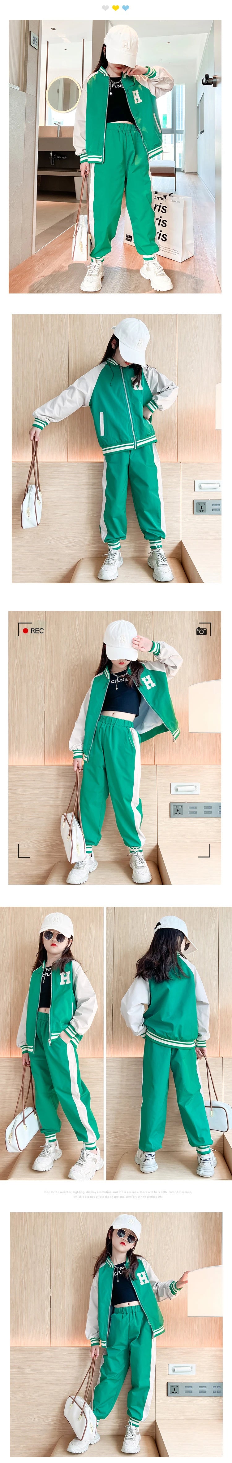 Survêtement ado 5-14 ans : sweat à fermeture éclair + pantalon, collection printemps-automne  .