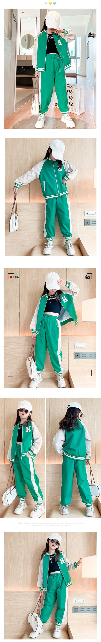 Survêtement ado 5-14 ans : sweat à fermeture éclair + pantalon, collection printemps-automne  .