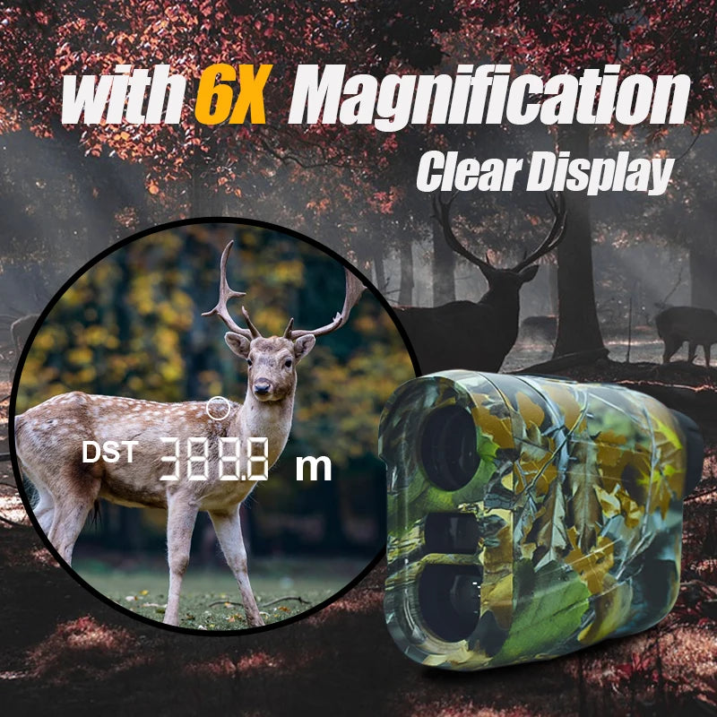 MUFASHA télémètre laser 656 yd – extérieur chasse, pluie/brouillard, rampe auto