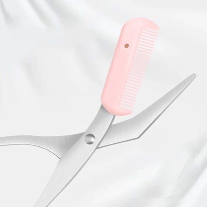Ciseaux à sourcils inox avec peigne, outils d'épilation beauté .