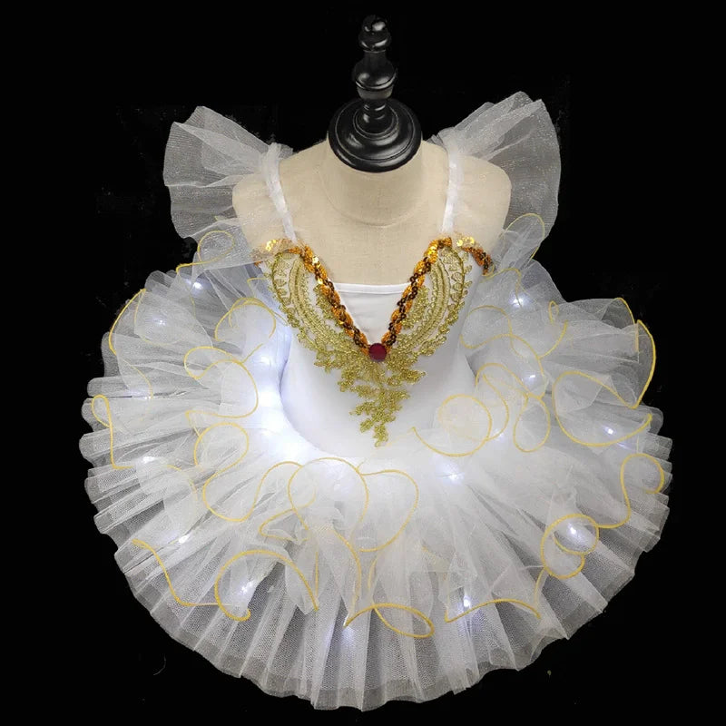 Robe ballerine enfant – Costume de danse classique, tutu, spectacle, entraînement