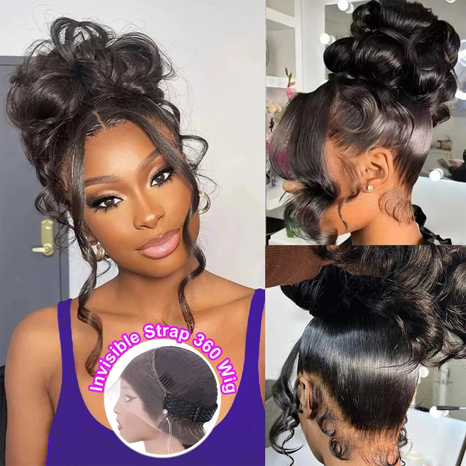 Perruque 360 Lace Body Wave Cheveux Humains Sans Colle