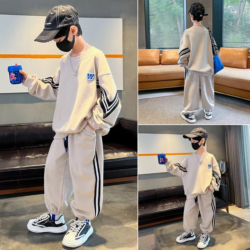 Vêtements adolescents garçons, ensemble sport 2 pièces, nouvelle mode