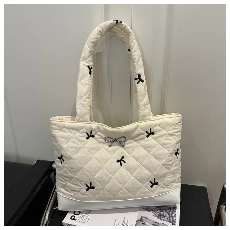 Sac à bandoulière femme – Matelassé, simple, polyvalent, nouvelle mode, grande capacité, texture douce