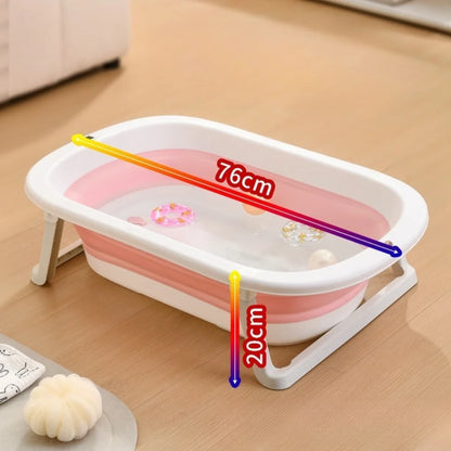 Baignoire bain bébé pliable, plastique, coussinet doux