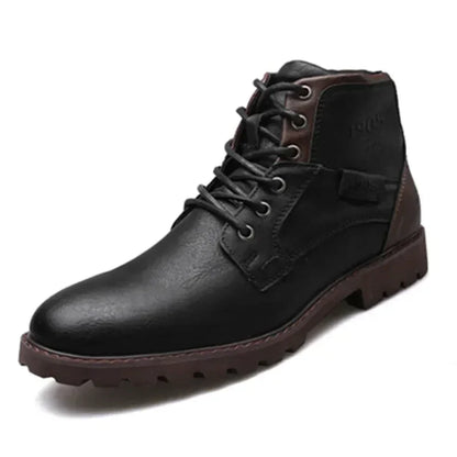 Bottines Cheville Homme Fait Main, Vintage Marron, Usage Travail & Extérieur .