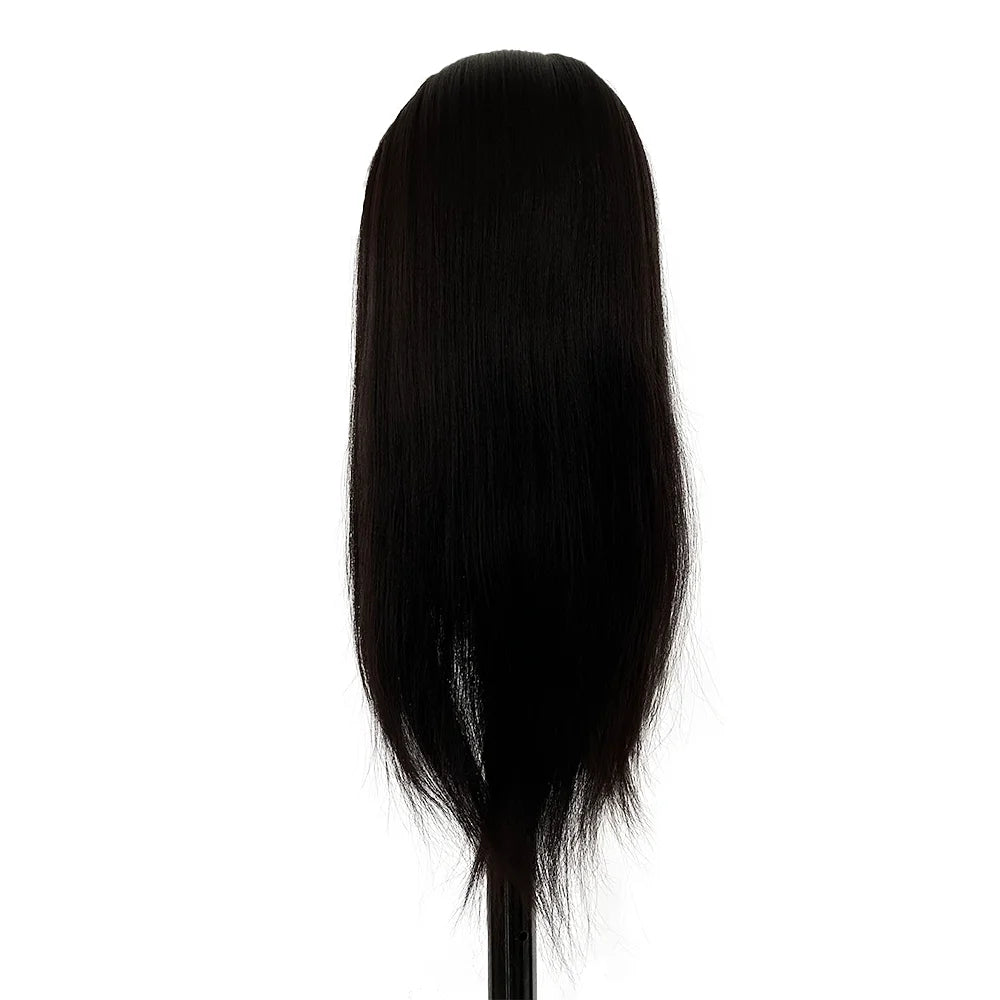 Tête coiffure 22 pouces, cheveux synthétiques, pratique pour tresses cornrows