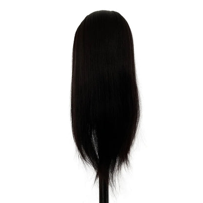 Tête coiffure 22 pouces, cheveux synthétiques, pratique pour tresses cornrows