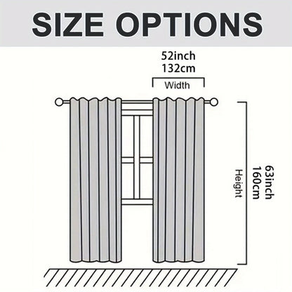 Rideaux Noël poche arbre or - filtrants lumière, 2 pièces