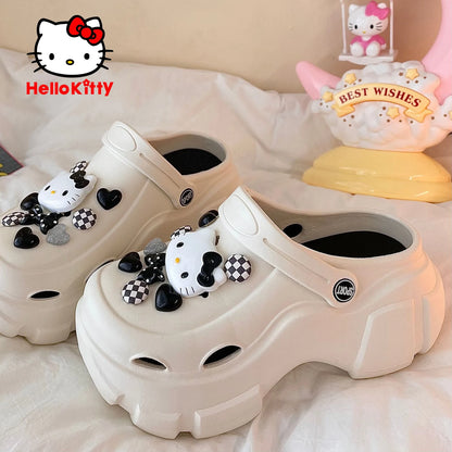 Sanurgente pantoufles Hello Kitty japonaise kawaii – Antidérapantes, respirantes, en caoutchouc doux, pour intérieur et extérieur
