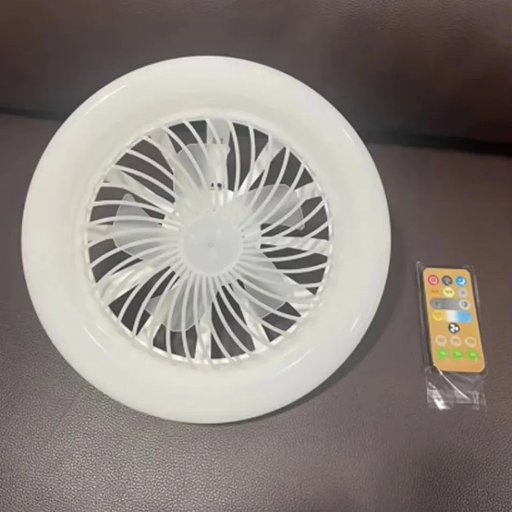 Ventilateur de plafond LED moderne – Lumière dimmable 3 vitesses avec minuterie, moteur DC, pour salon/chambre/bureau