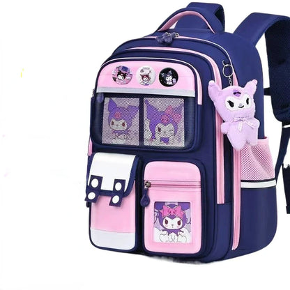 Cartable kawaii Kuromi Ma Mélodie Cannelle – Enfant, grande capacité, léger, fournitures scolaires .
