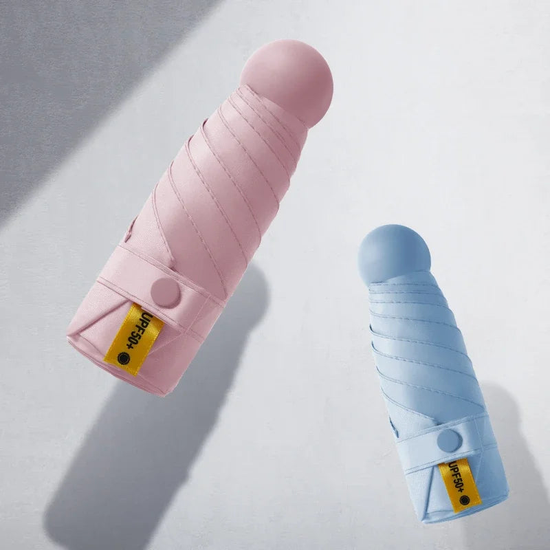 Mini Parasol de Protection Solaire UV Compact – Parapluie de Poche Ultra Léger, Idéal pour Jours Ensoleillés, Cadeau Capsule de Voyage