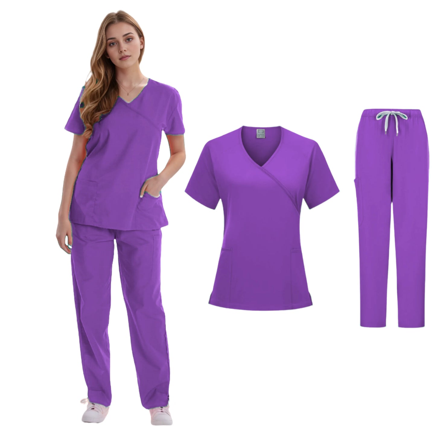 Uniformes cliniques femme – Tenues dentaires confortables et professionnelles.