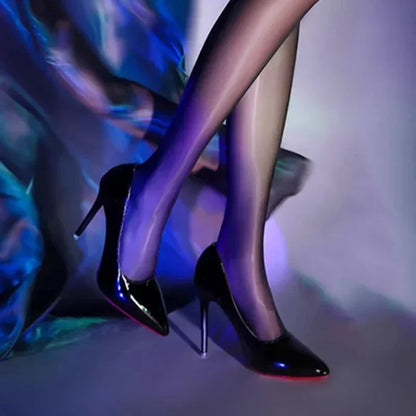 Escarpins femme cuir souple talons hauts fond rouge mariage , fête.