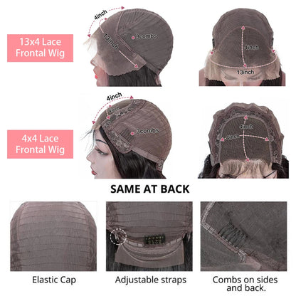 Perruque Bob Brésilienne 200% Deep Wave Femme﻿