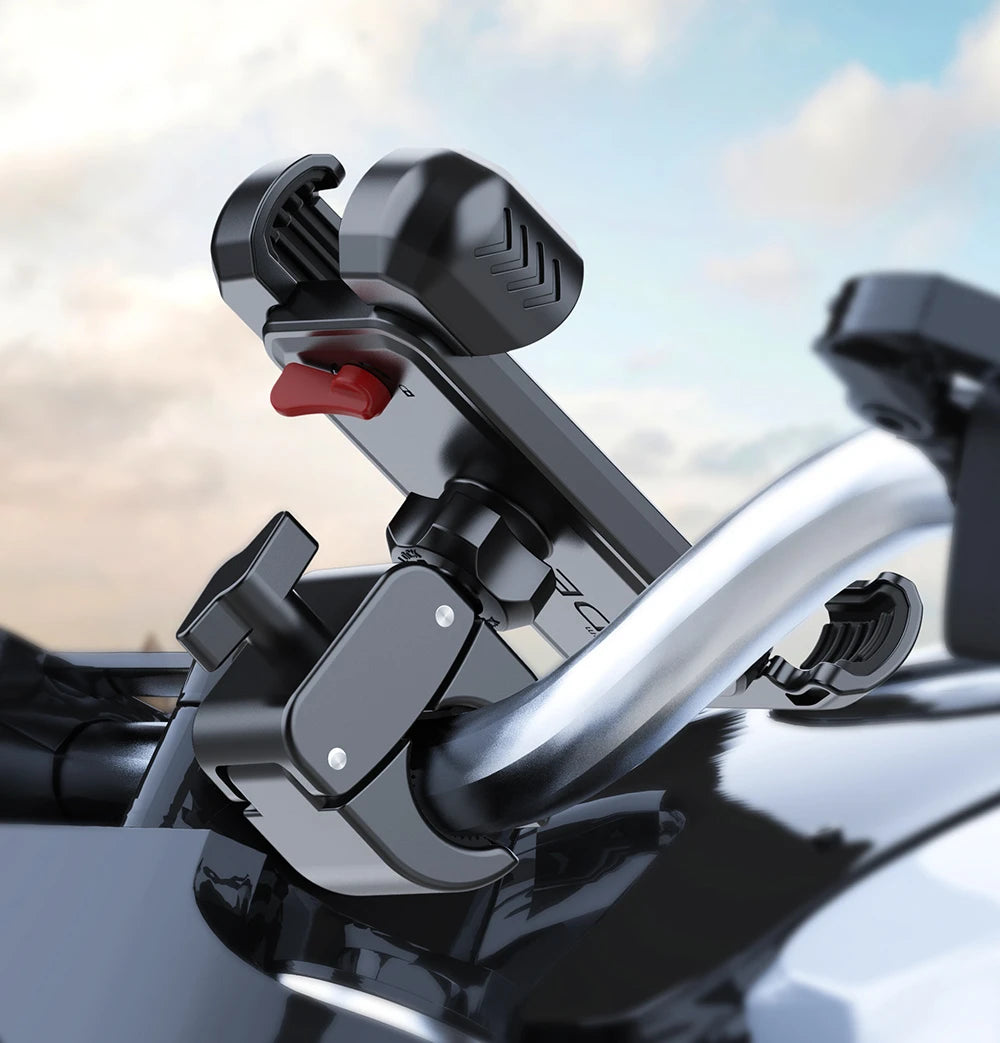 Support de téléphone universel pour moto, vélo et scooter – fixation guidon rapide, 4.7‑7"