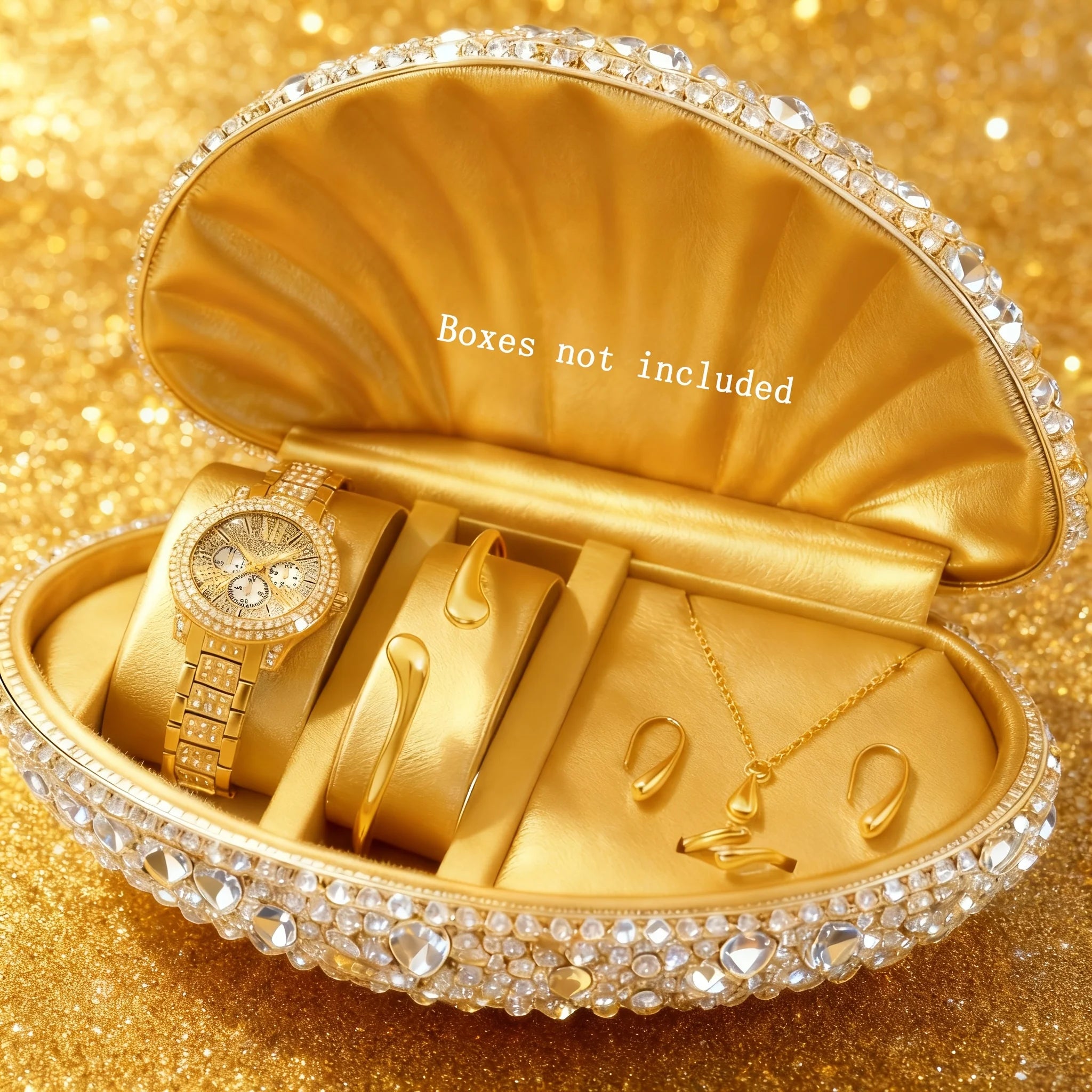 Montres femme quartz 6 pièces – Strass, cadran rond, minimaliste, Reloj Mujer, sans boîte