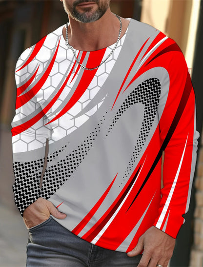 Men's round neck T-shirt, 3D printing, high definition