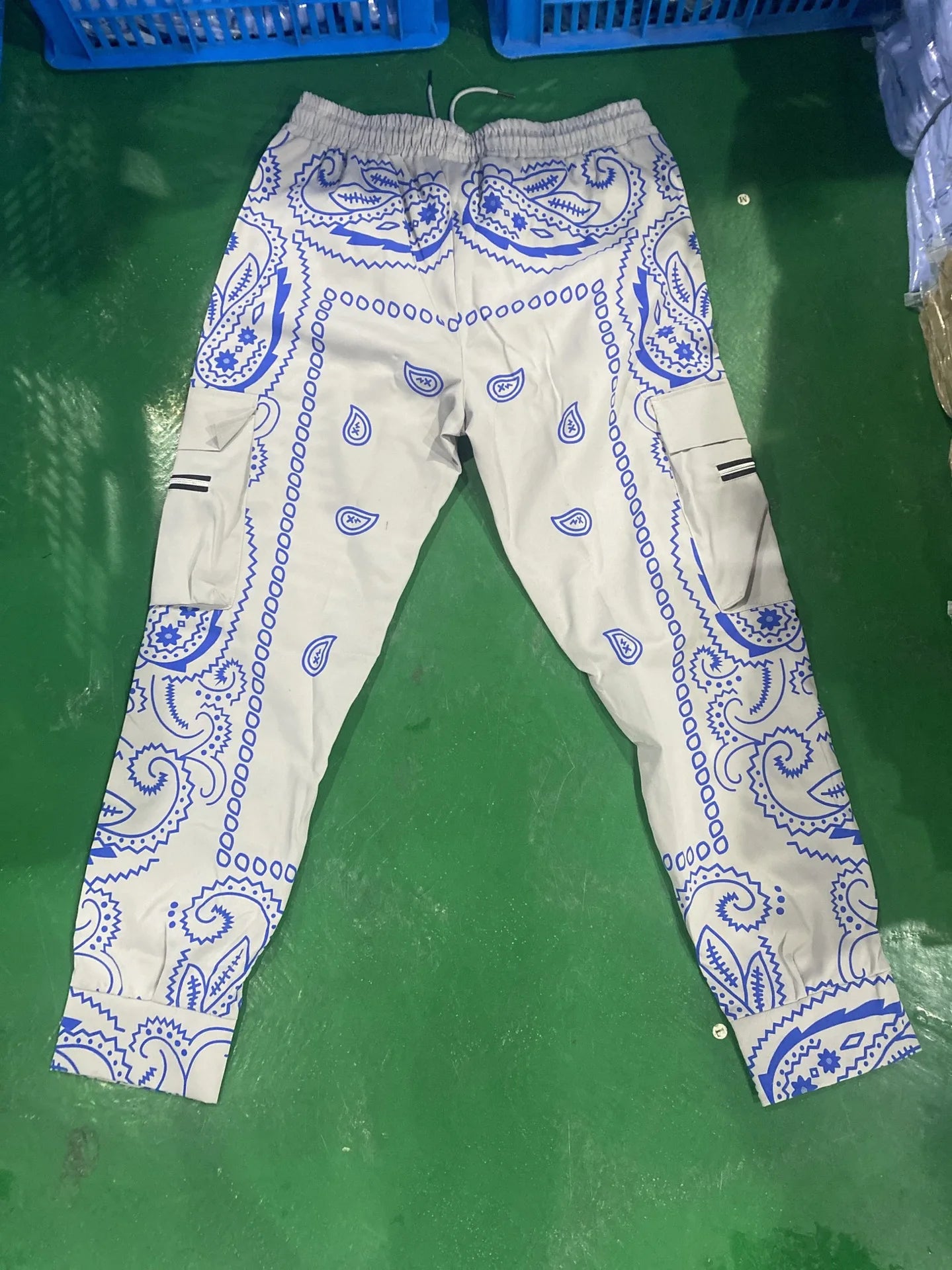 Pantalon Cargo Homme Imprimé Tendance, Coupe Ample, Mode Streetwear 4 Saisons.